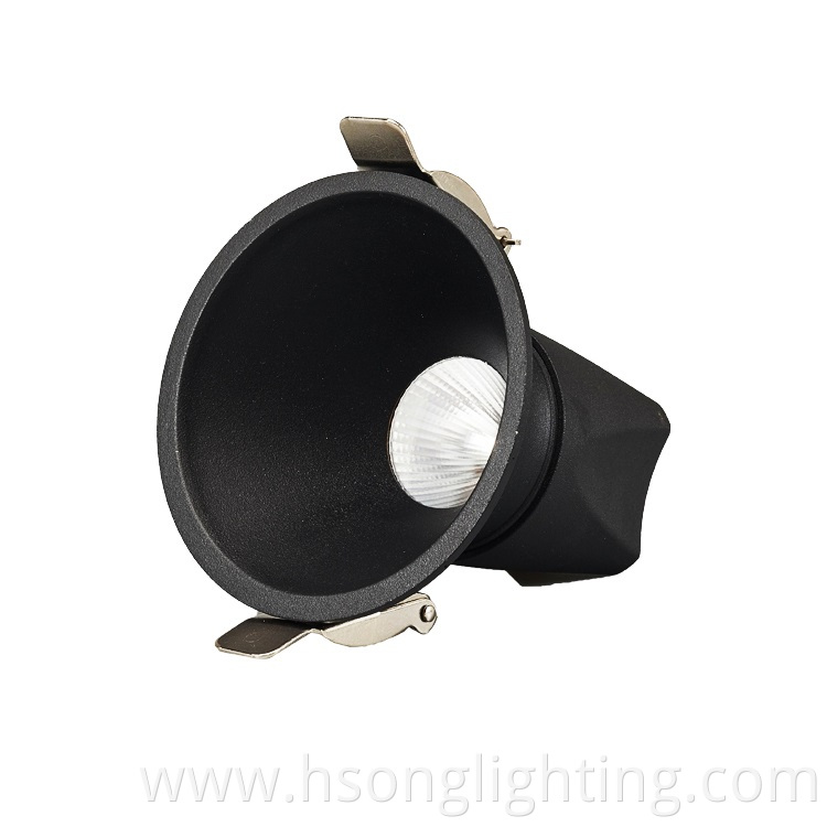 New design white/black embedded led cob downlight trimless downlight 15w for hotel wall washer